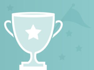 employee recognition trophy illustration
