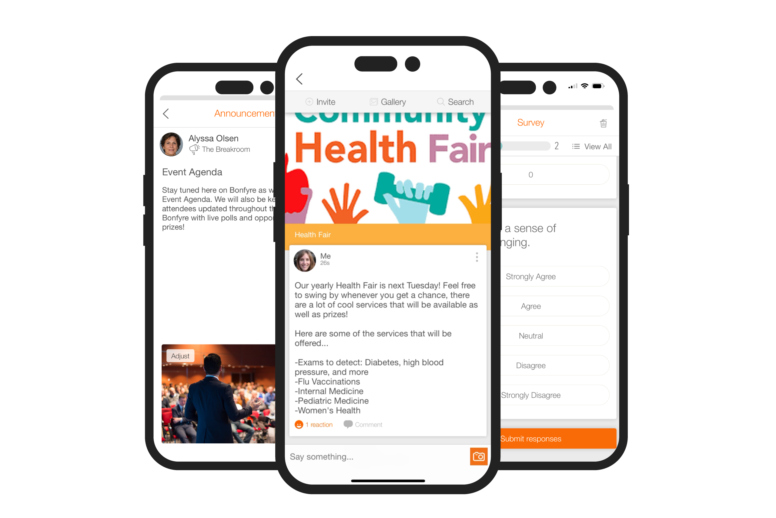 Community healthcare fair mobile app.