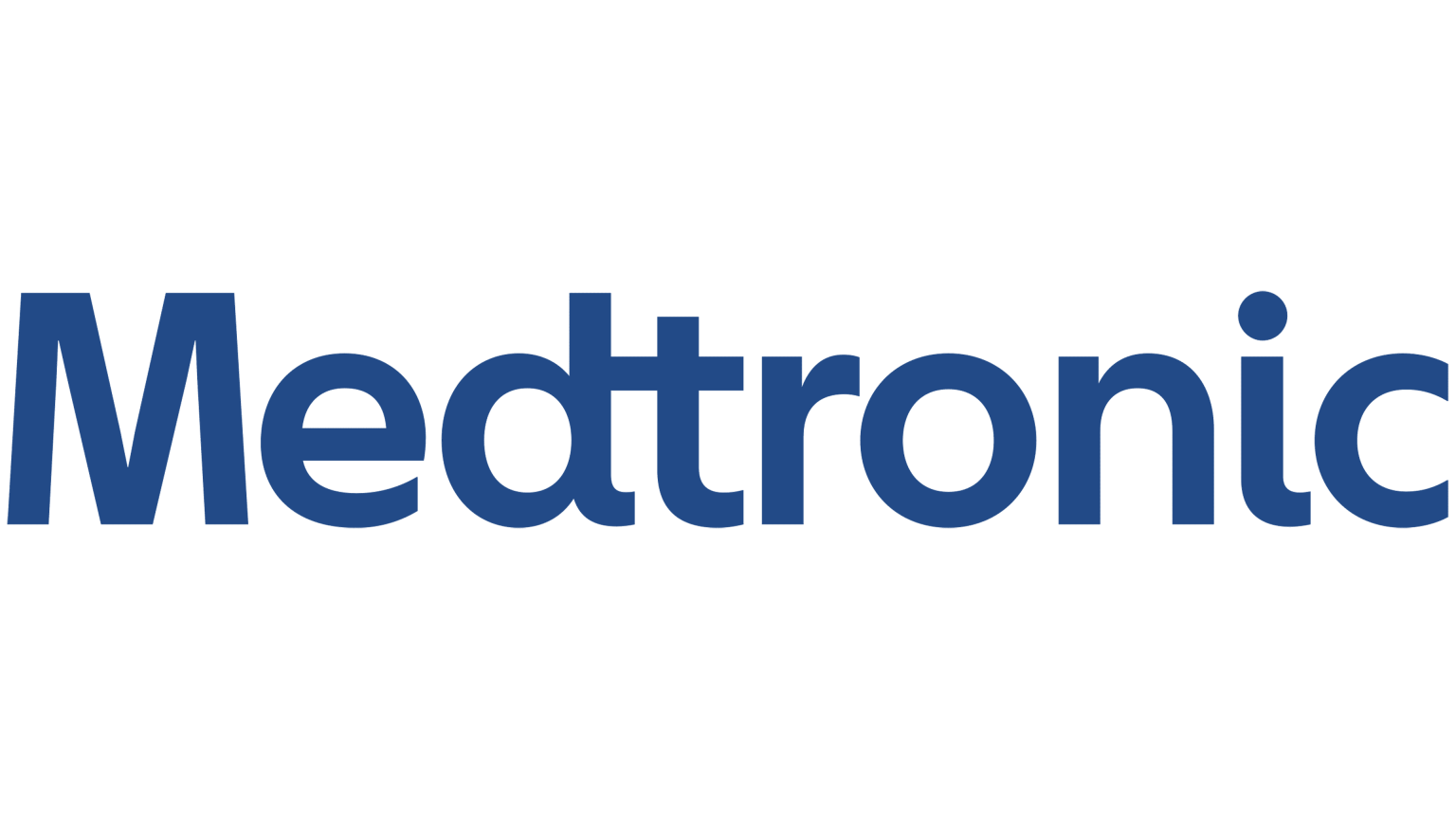 Medtronic logo on a black background for the homepage.