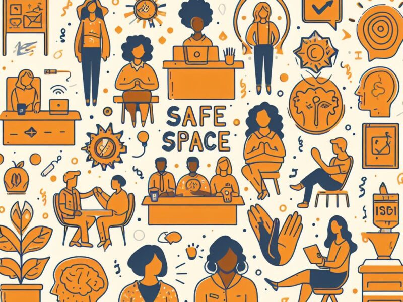 A set of workplace icons that create a psychologically safe space.
